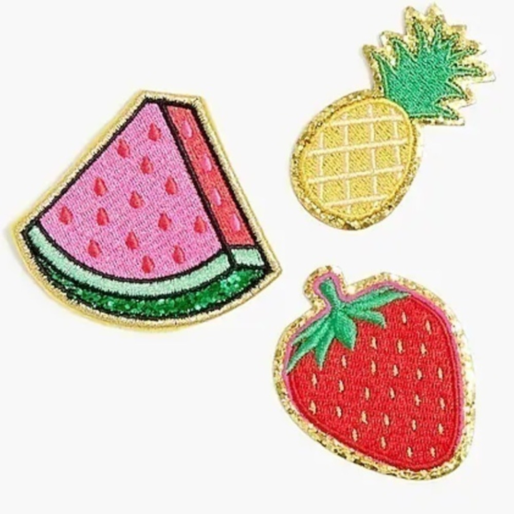J. Crew Fruit sticker patches set-of-three